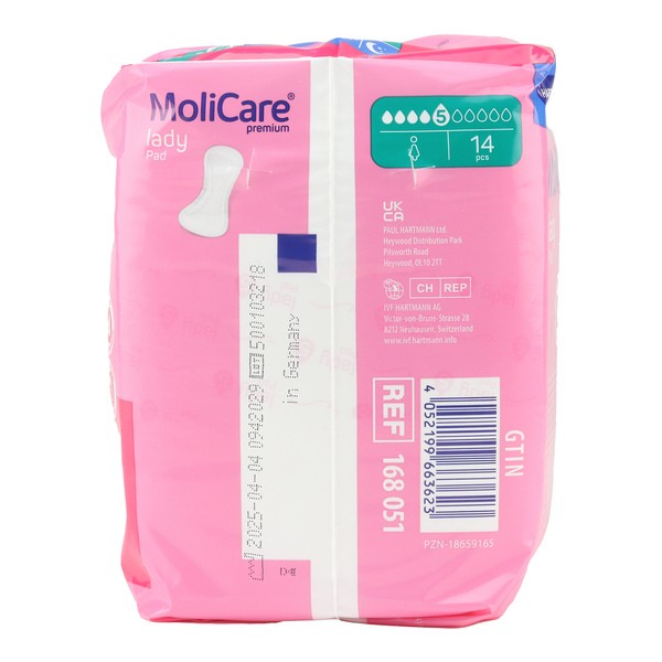 Molicare Premium Lady Pad Protections anatomiques absorption 5