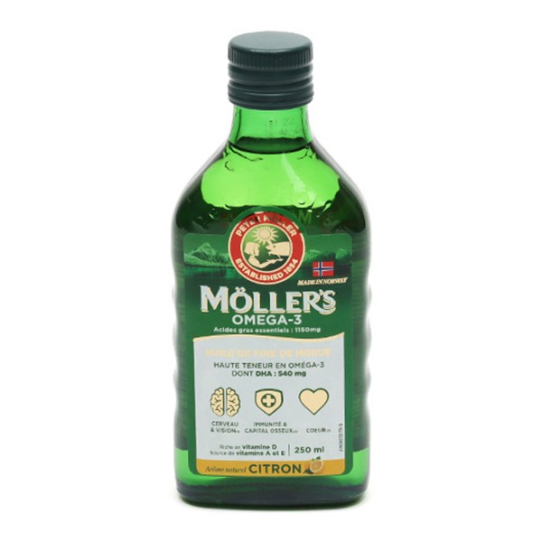 Huile de foie de morue Moller's - Riche en Omega 3 et Vitamine D