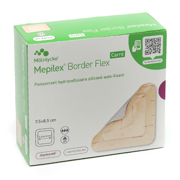 Mepilex Border Flex Carré Pansement hydrocellulaire 10 unités