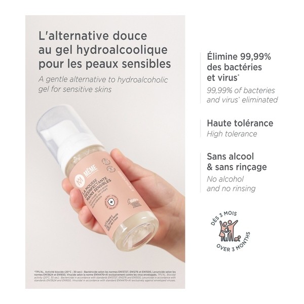 Même Mousse désinfectante mains sensibles