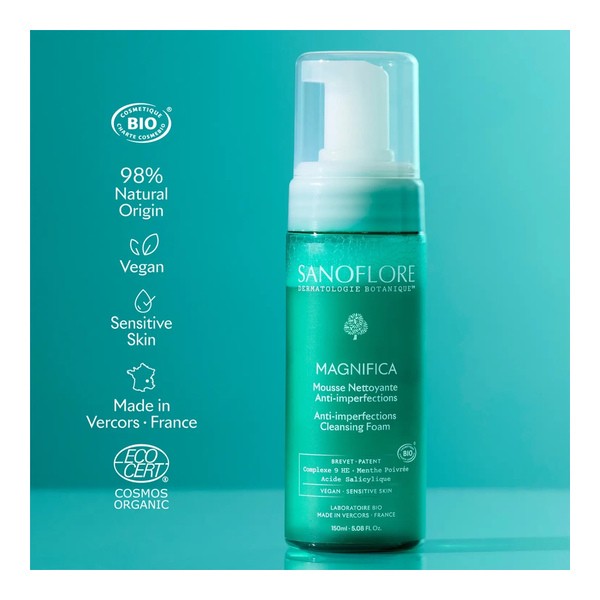 Sanoflore Magnifica Mousse Nettoyante anti imperfections bio