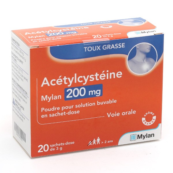 Acétylcystéine 200 mg Viatris poudre sachets