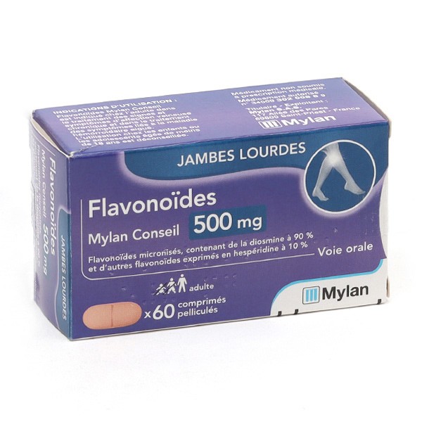 Flavonoïdes 500 mg Viatris comprimé Jambes lourdes