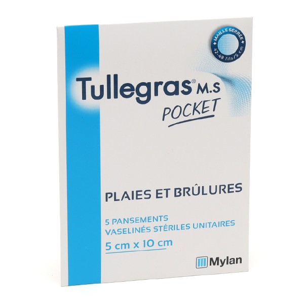 Pansement Tulle gras MS Viatris Brûlure, ulcère, escarre