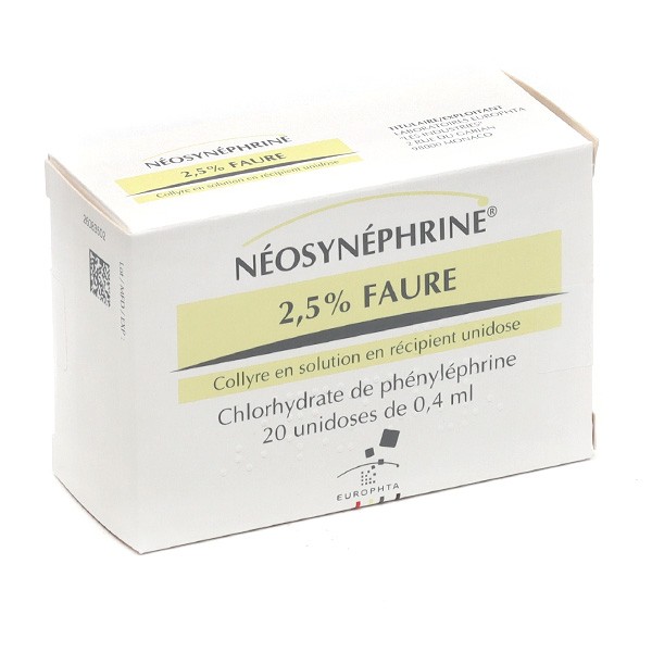 Néosynéphrine 2,5 % Faure unidoses