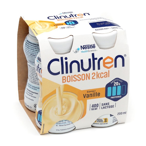 Clinutren HP/HC+ boisson 2 kcal saveur vanille