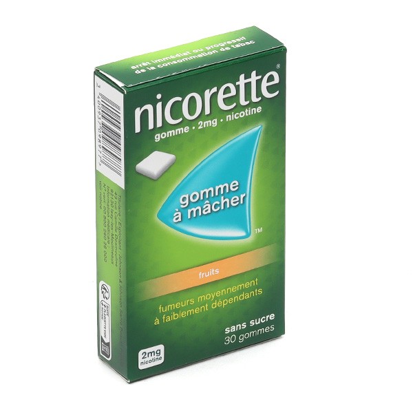 Nicorette 2 mg fruits gomme