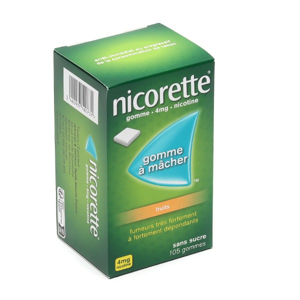 Nicorette 4 mg fruits gommes