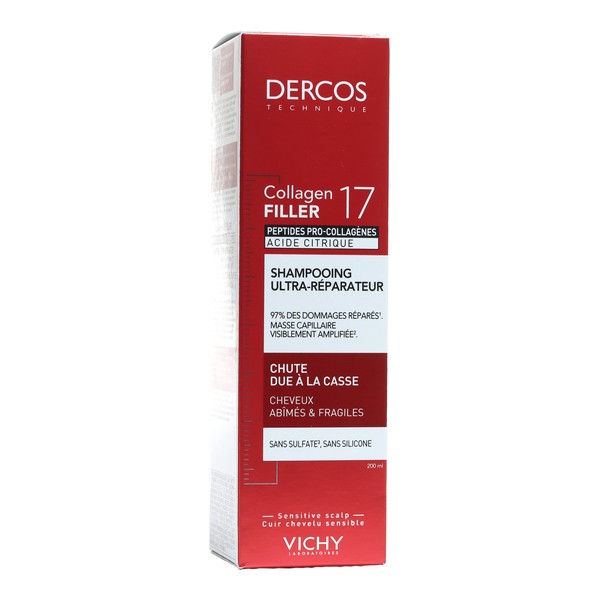 Vichy Dercos Collagen 17 Filler Shampooing ultra réparateur
