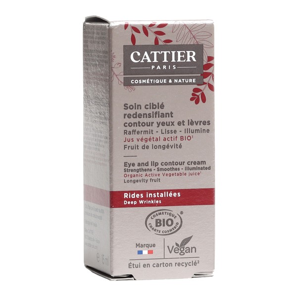 Cattier Soin ciblé redensifiant contour yeux et lèvres bio