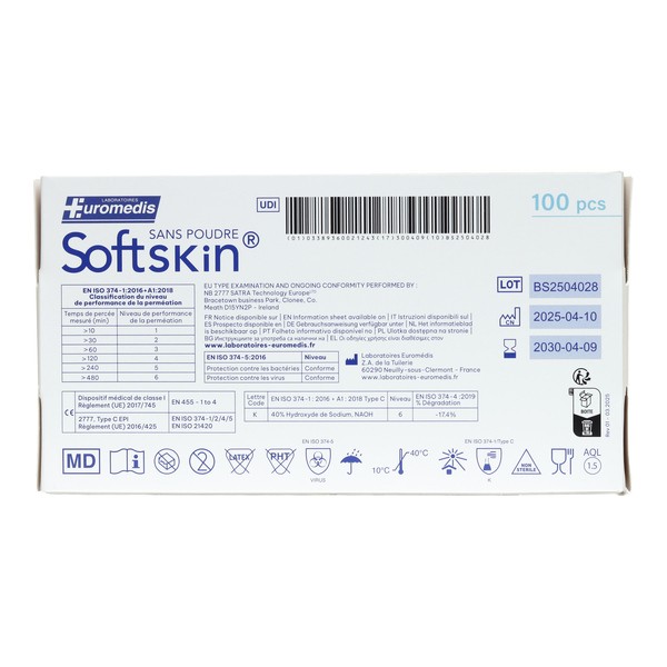 Gants Softskin polyuréthane non poudrés non stériles