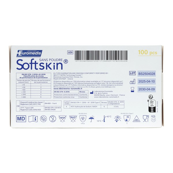 Gants Softskin polyuréthane non poudrés non stériles