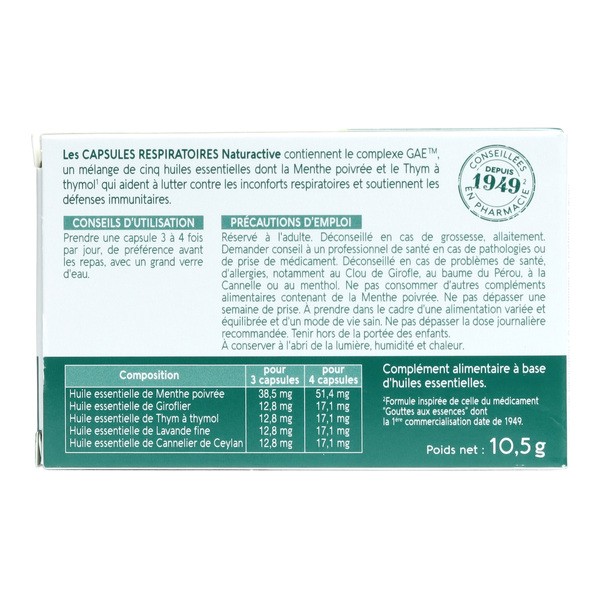 Naturactive capsules respiratoires bio