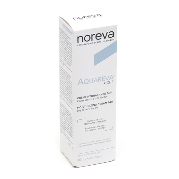 Noreva Aquareva crème hydratante 24h riche