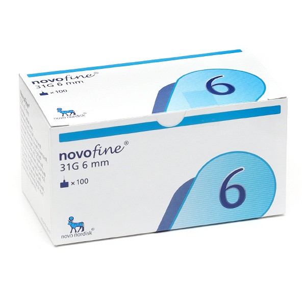Aiguille Novofine 31G pour stylo à insuline x 100