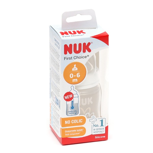 NUK Biberon First Choice - 150ml Température de contrôle 0-6 M Mixte