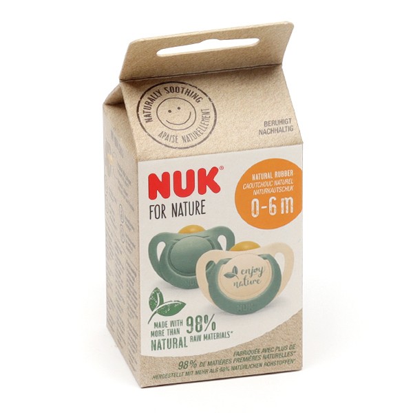 Nuk For Nature Sucette Latex Naturel 0 - 6 mois