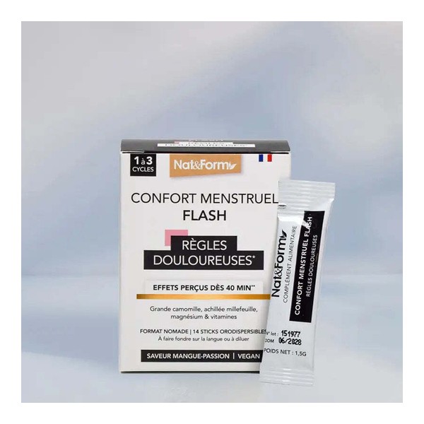 Nat et Form Confort menstruel Flash Règles douloureuses sticks