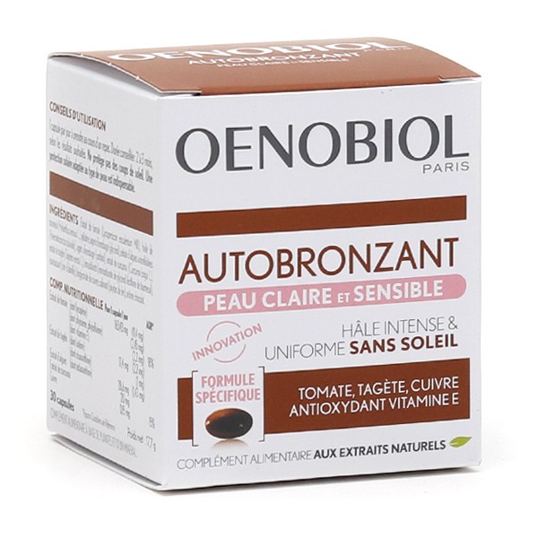 Oenobiol autobronzant peau claire et sensible capsules