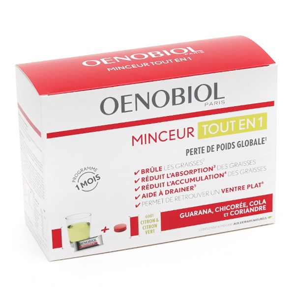 Oenobiol coffret Minceur tout en 1  sticks + comprimés