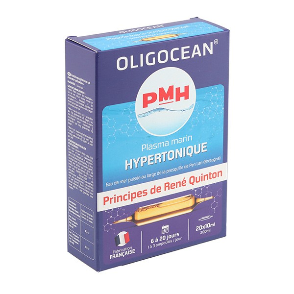 Oligocean PMH ampoules Plasma marin hypertonique méthode Quinton