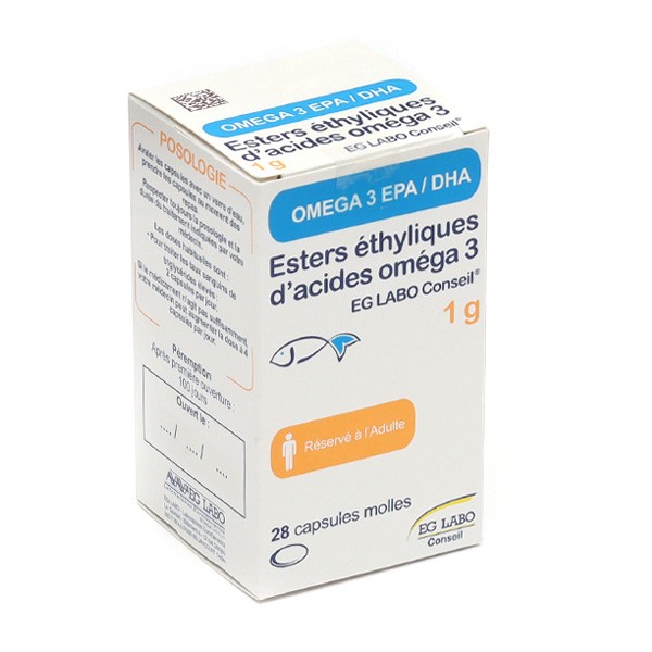 Esters éthyliques d'acides Oméga 3 1 g capsules