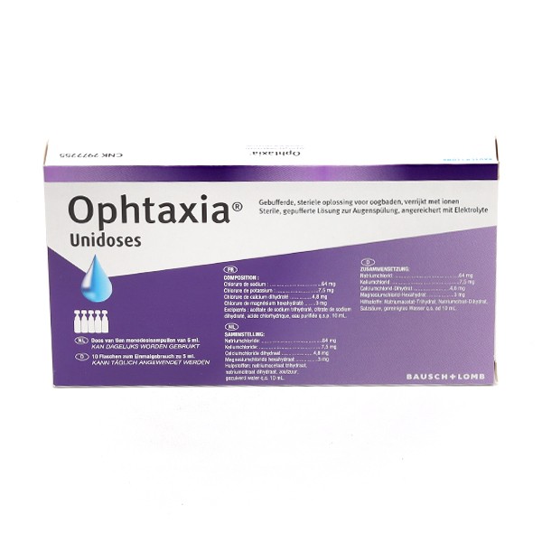 OPHTAXIA Solution Lavage Oculaire (10 unidoses x5ml) - [Pharmacie VEAU]