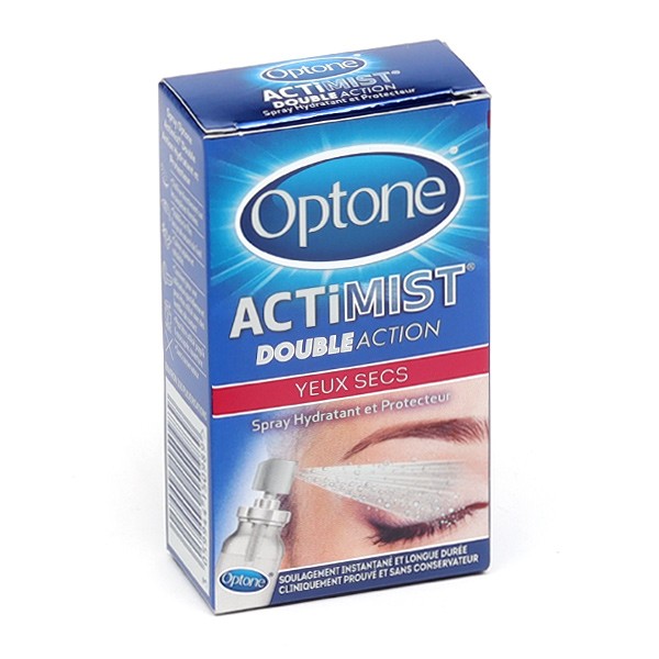 Optone ActiMist Double action spray oculaire yeux secs