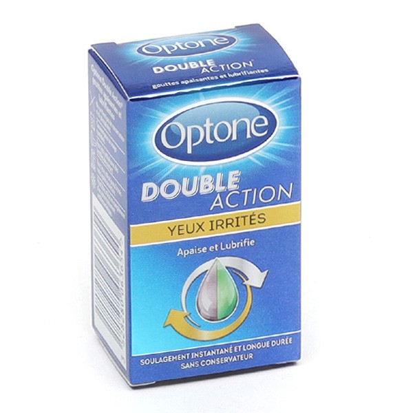 Optone double action solution oculaire yeux irrités