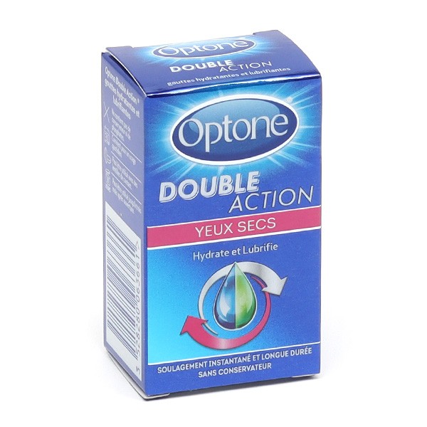 Optone double action solution oculaire Yeux secs