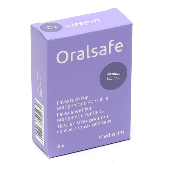 Digue dentaire Oralsafe latex pour rapports oraux génitaux - Sexualité