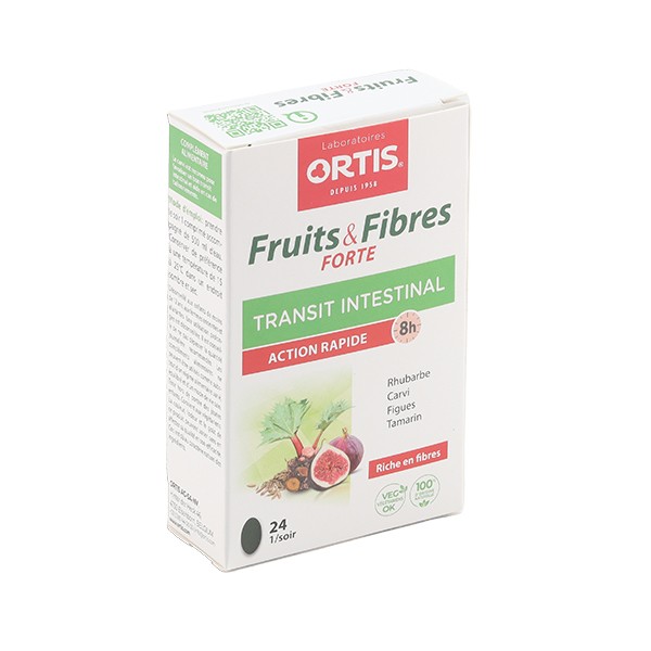 Ortis Fruits et Fibres Forte transit intestinal comprimés