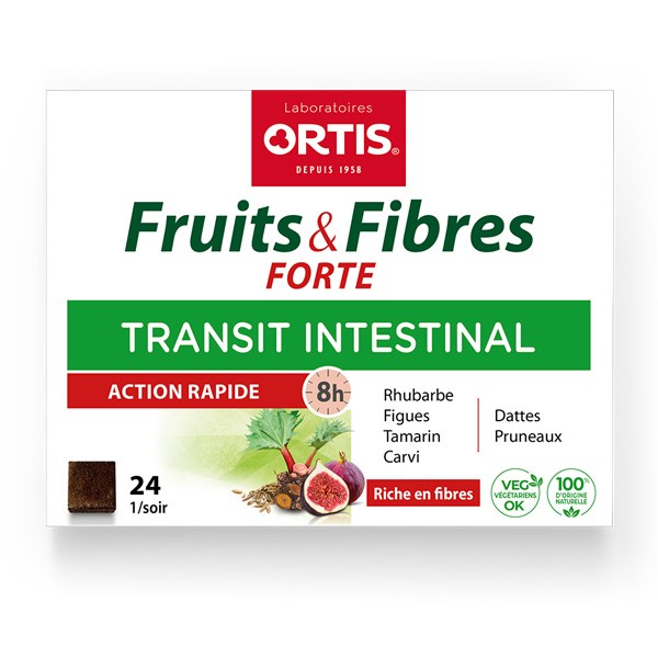 Ortis Fruits et Fibres Forte transit intestinal cubes
