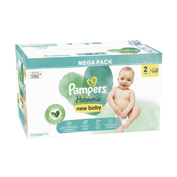 Pampers Couches pour bébé Harmonie Hypoallergénique