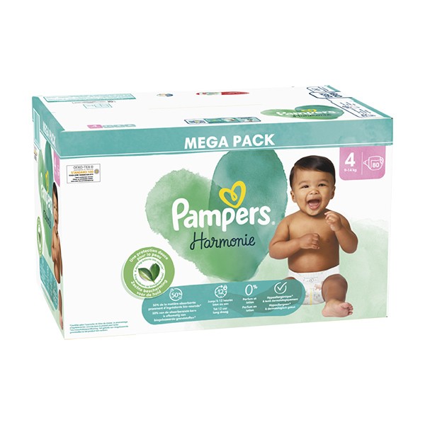 Pampers Couches pour bébé Harmonie Hypoallergénique