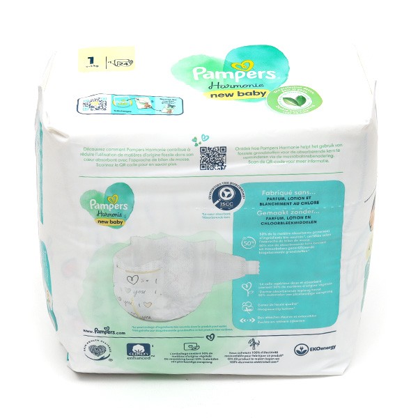 Pampers Couches pour bébé Harmonie Hypoallergénique