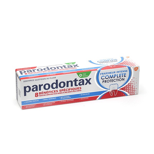 Composition PARODONTAX Blancheur Complète Protection - Dentifrice - UFC-Que Choisir
