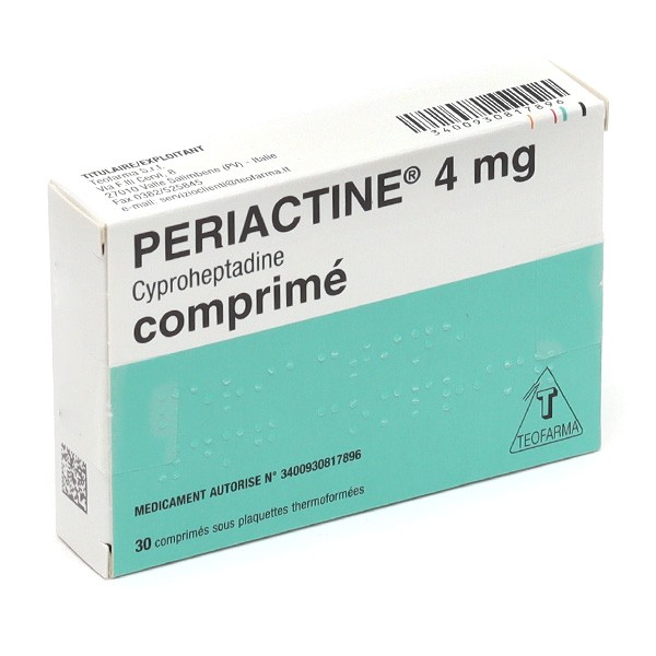 Periactine 4 mg comprimé antihistaminique