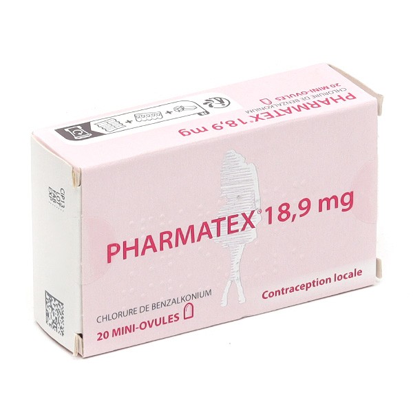 Pharmatex mini ovule 18,9 mg - Spermicide - Contraception sans ...