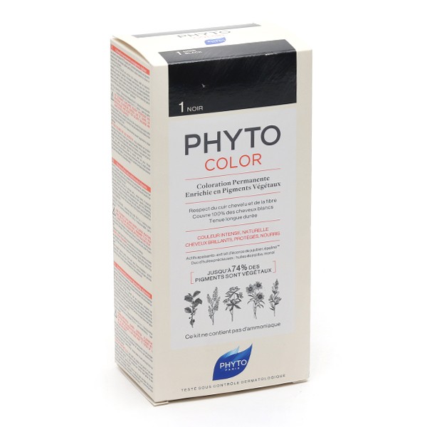 Phytocolor kit coloration permanente Noir 1