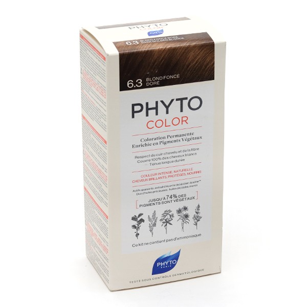PhytoColor Kit Coloration permanente Blond Foncé doré 6,3