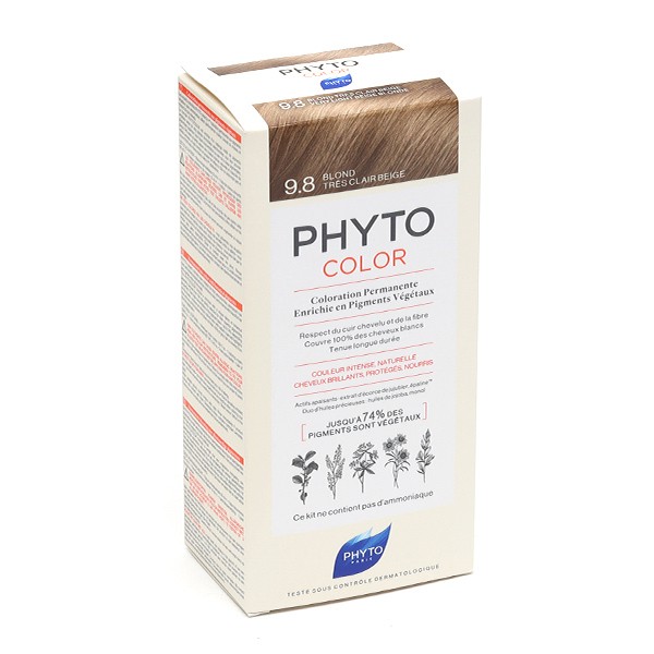 Phytocolor kit coloration permanente blond très clair beige 9.8