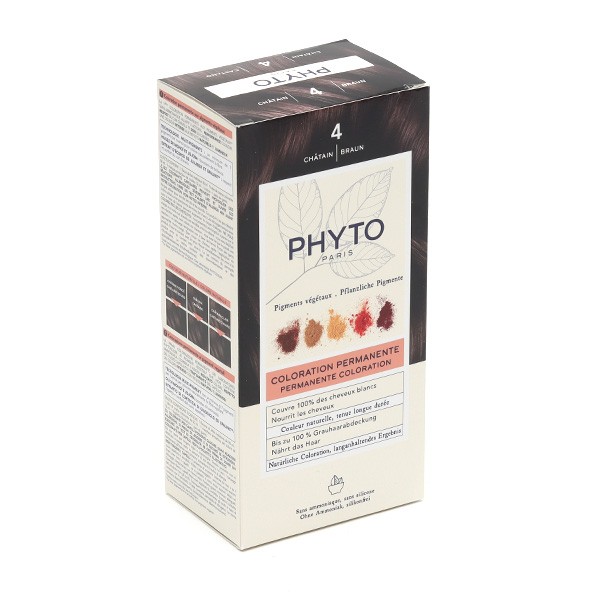 PhytoColor Kit Coloration permanente Châtain 4