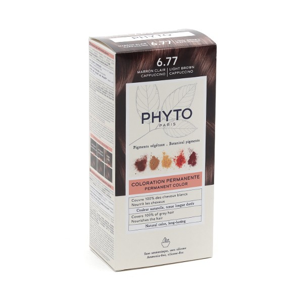 Phytocolor Kit Coloration Permanente Marron Clair Cappuccino 6.77
