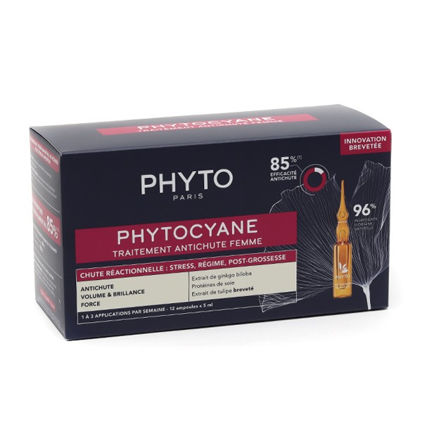 Phytocyane traitement antichute femme ampoules