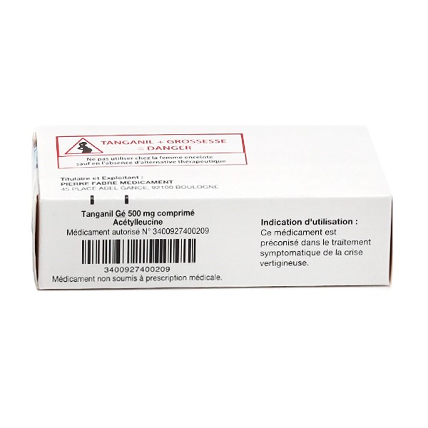 Tanganil 500 mg comprimés antivertigineux - Médicament vertige