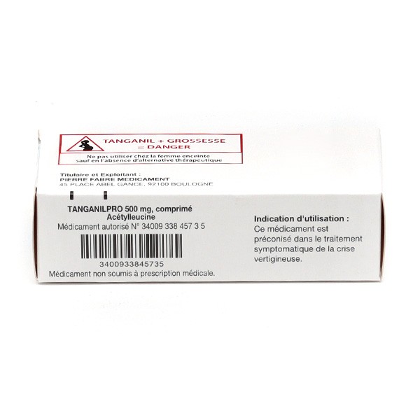 TanganilPro 500 mg 30 comprimés - Médicament contre les Vertiges