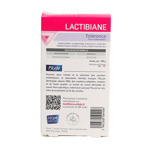 Pileje Lactibiane Tolérance gélules