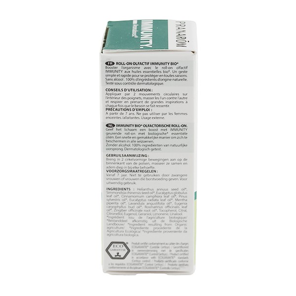 Pranarom Aromaboost Immunity roll-on Immunité Bio