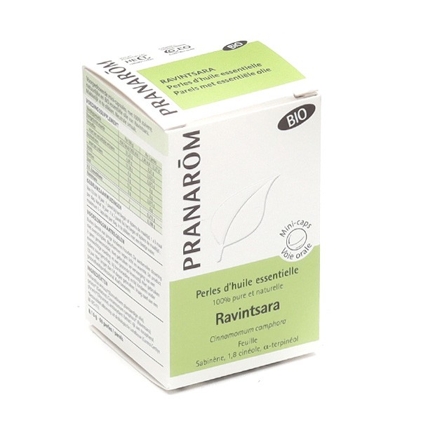 Pranarom Perles d'huile essentielle de Ravintsara Bio capsules